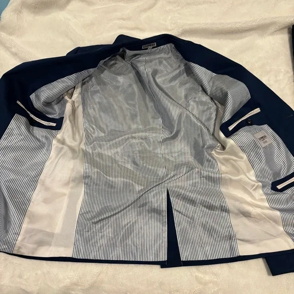 Express Slim Fit Men’s Ocean Blue “Photographer” Suit - Picture 4 of 16